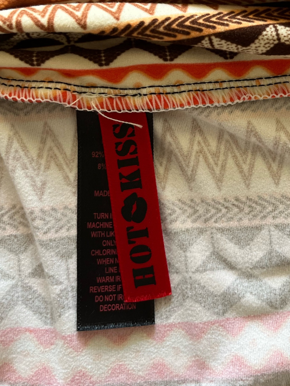 Women’s Hot Kiss brown orange tan pattern pull on maxi skirt. Small/medium - Picture 5 of 14
